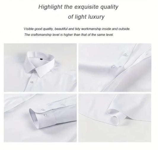 Men's Elegant Solid Long Sleeves Shirts (Pack of 4)